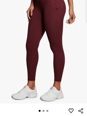 High-Waist Burgundy Leggings